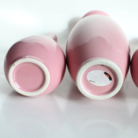 [MILLARD LISTER] Matching Pink Classically Shaped Vases (Canada/Japan) - Picture 9 of 12